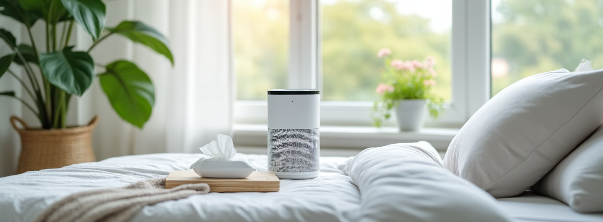 Luftreiniger im Schlafzimmer fuer Allergiker