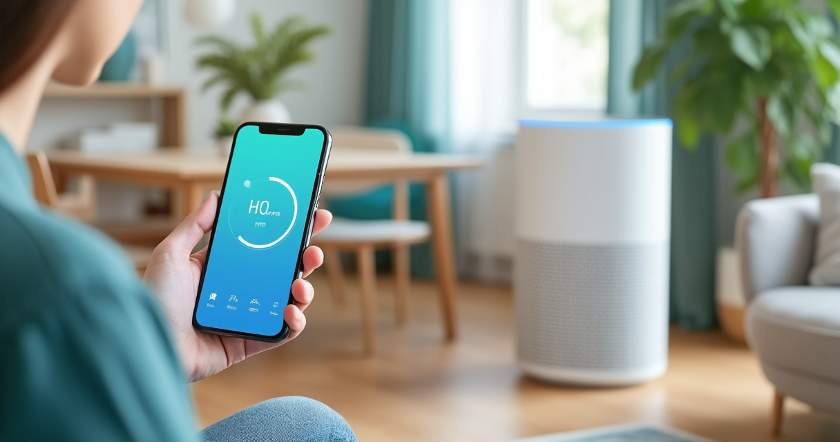 Smartphone-App steuert Luftreiniger im Hintergrund